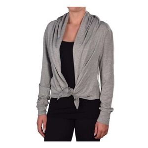 Nike Dri-Fit Twist Training Wrap Hooded Open Front Cardigan XL
